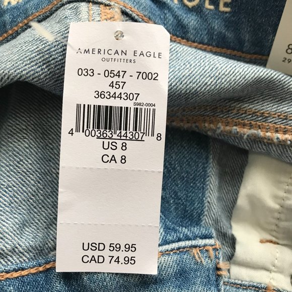 NWT American Eagle Highest Rise 90's Jean Shorts - Size 8 - Picture 4 of 5